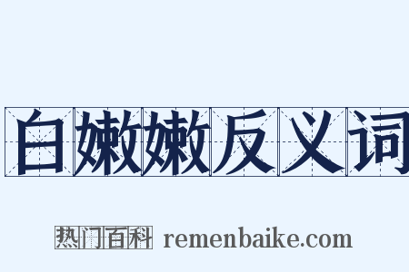 白嫩嫩反义词是什么意思的图片